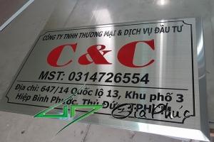 Bảng hiệu inox ăn mòn