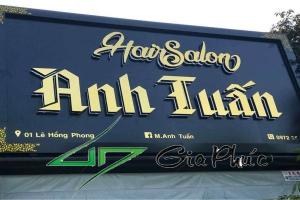Thi công bảng hiệu alu chữ nổi